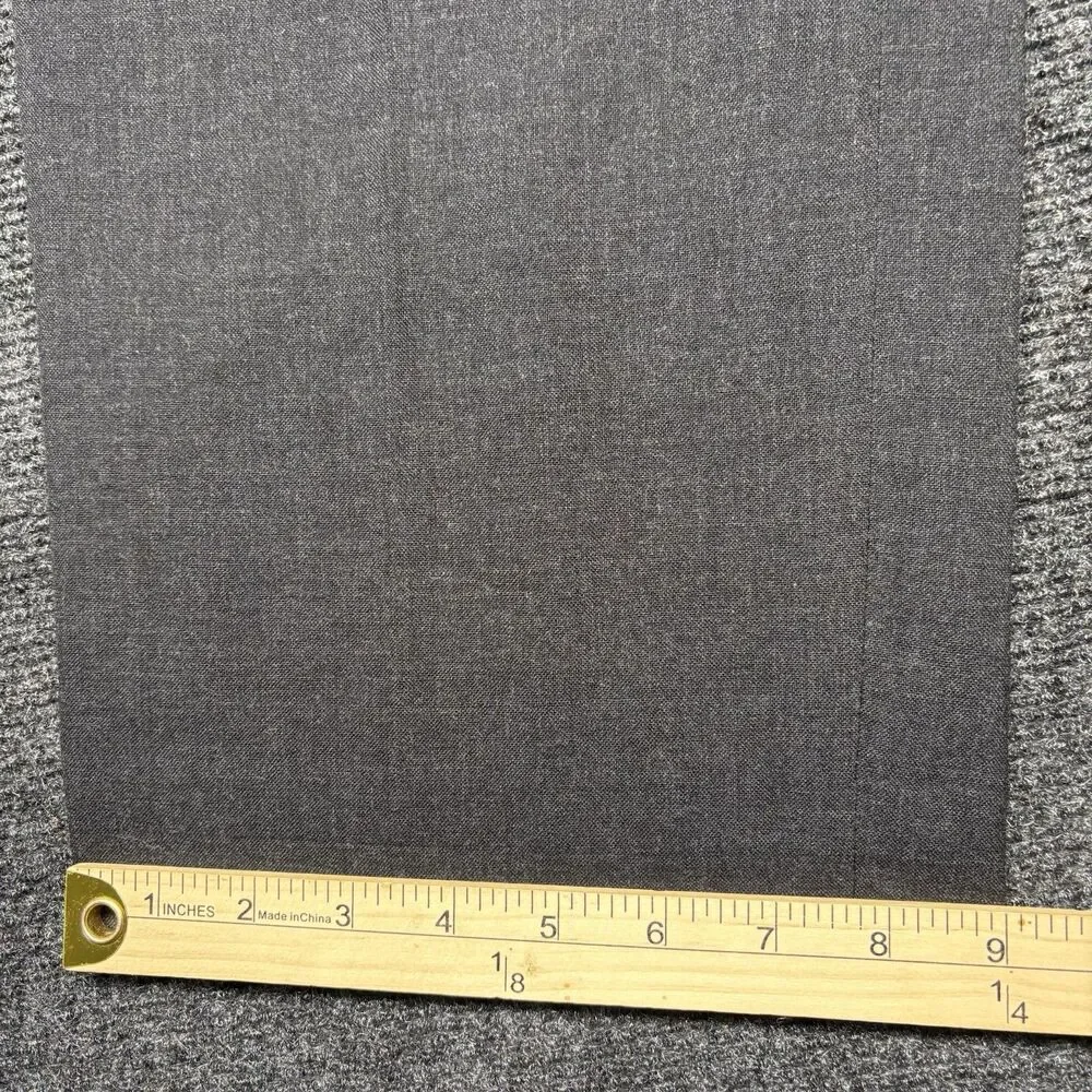 Deansgate Tailors Row Mens Gray 100% Worsted Wool Pleated Dress Pants 36x32
